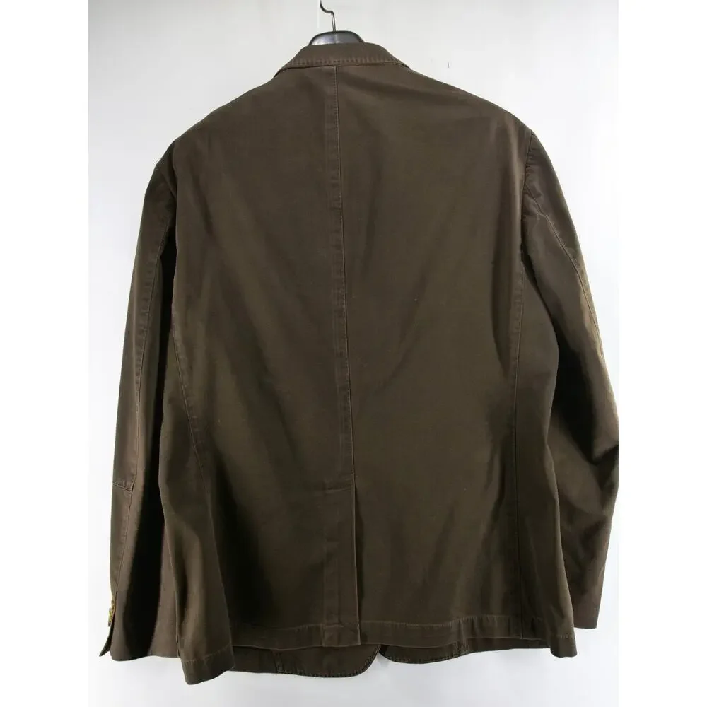 KROON Blazer Mens Size 44L Dark Brown Casual Suit Jacket Four Pockets